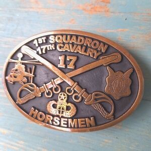 Brass Belt Buckle Mens Vintage Handmade Hand Cast Forged Metal Calvary Gifts Him